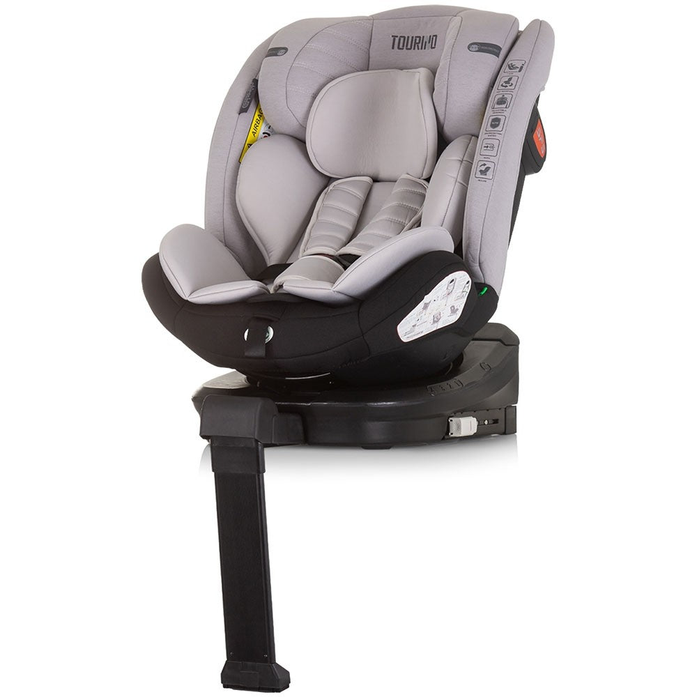 Chipolino scaun auto Tourino I-Size 40-150 cm R129 Grey Imagine secundară a produsului