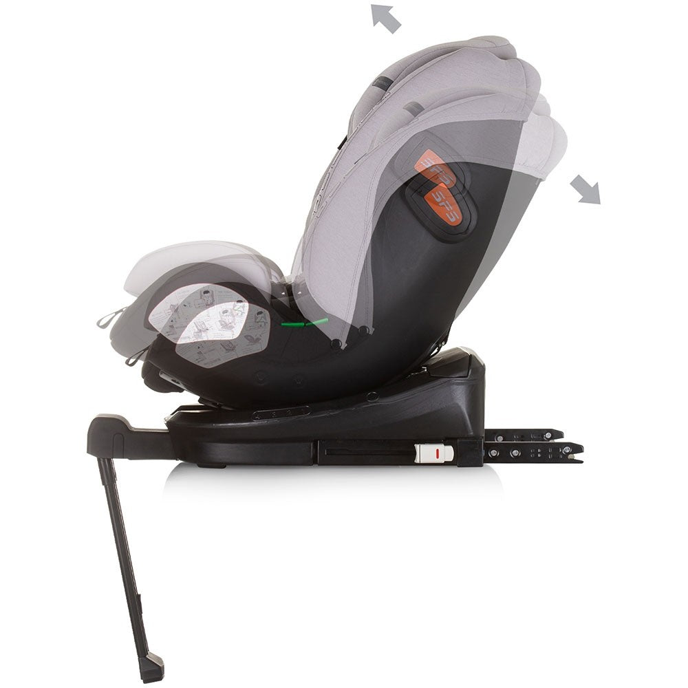 Chipolino scaun auto Tourino I-Size 40-150 cm R129 Grey 