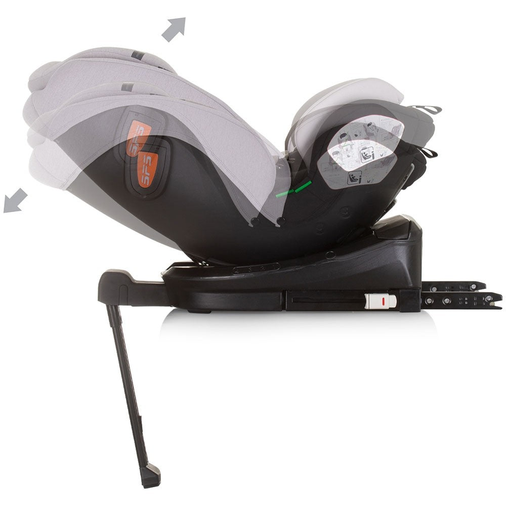 Chipolino scaun auto Tourino I-Size 40-150 cm R129 Grey 