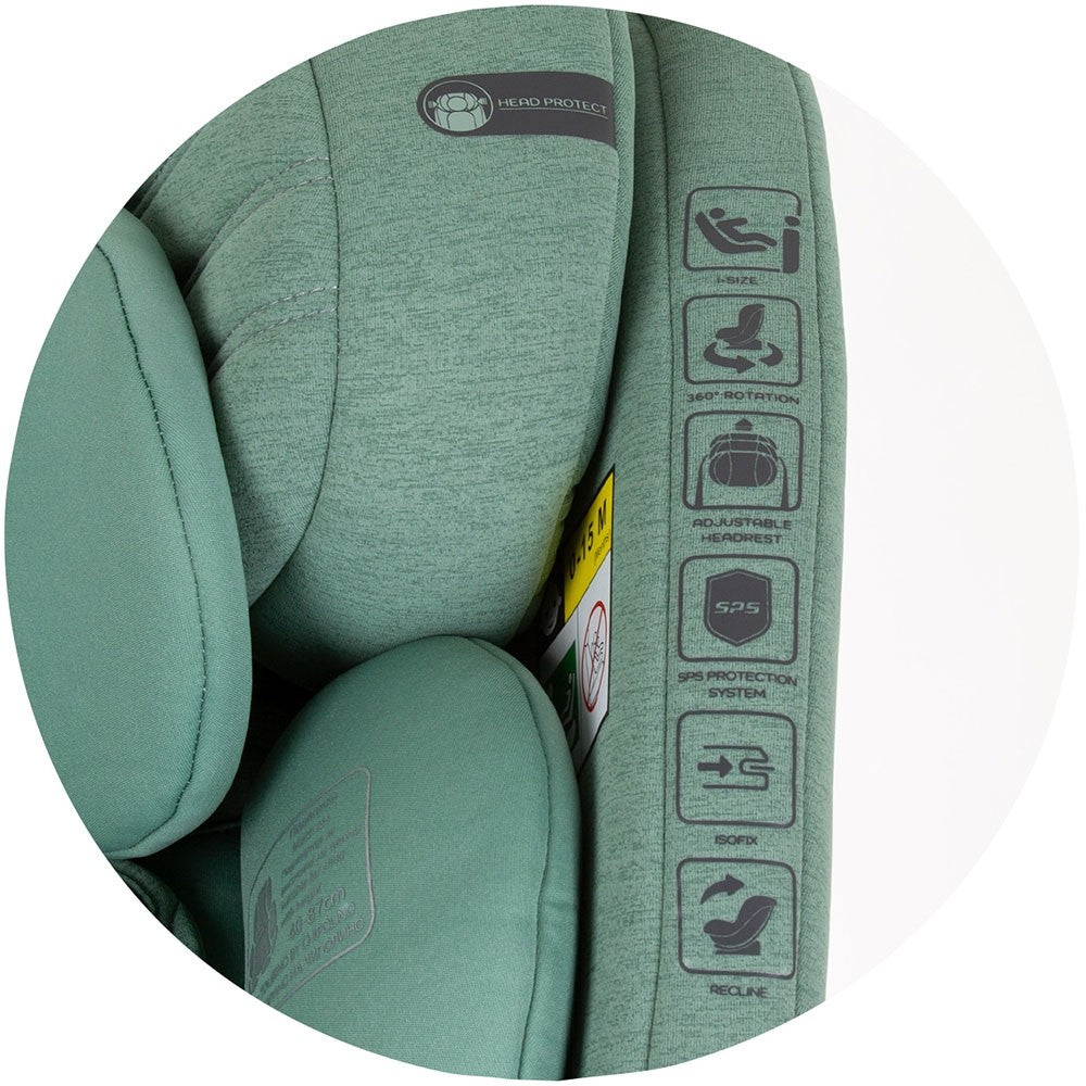 Chipolino scaun auto Tourino I-Size 40-150 cm R129 Pastel green