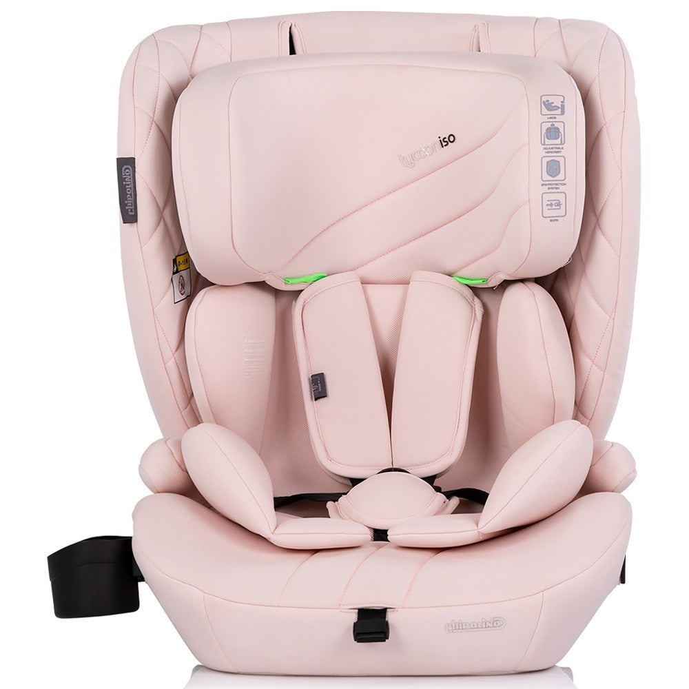 Chipolino scaun auto Tycoon Iso I-Size 76-150 cm cu sistem Isofix Pink marshmallow Imagine secundară a produsului