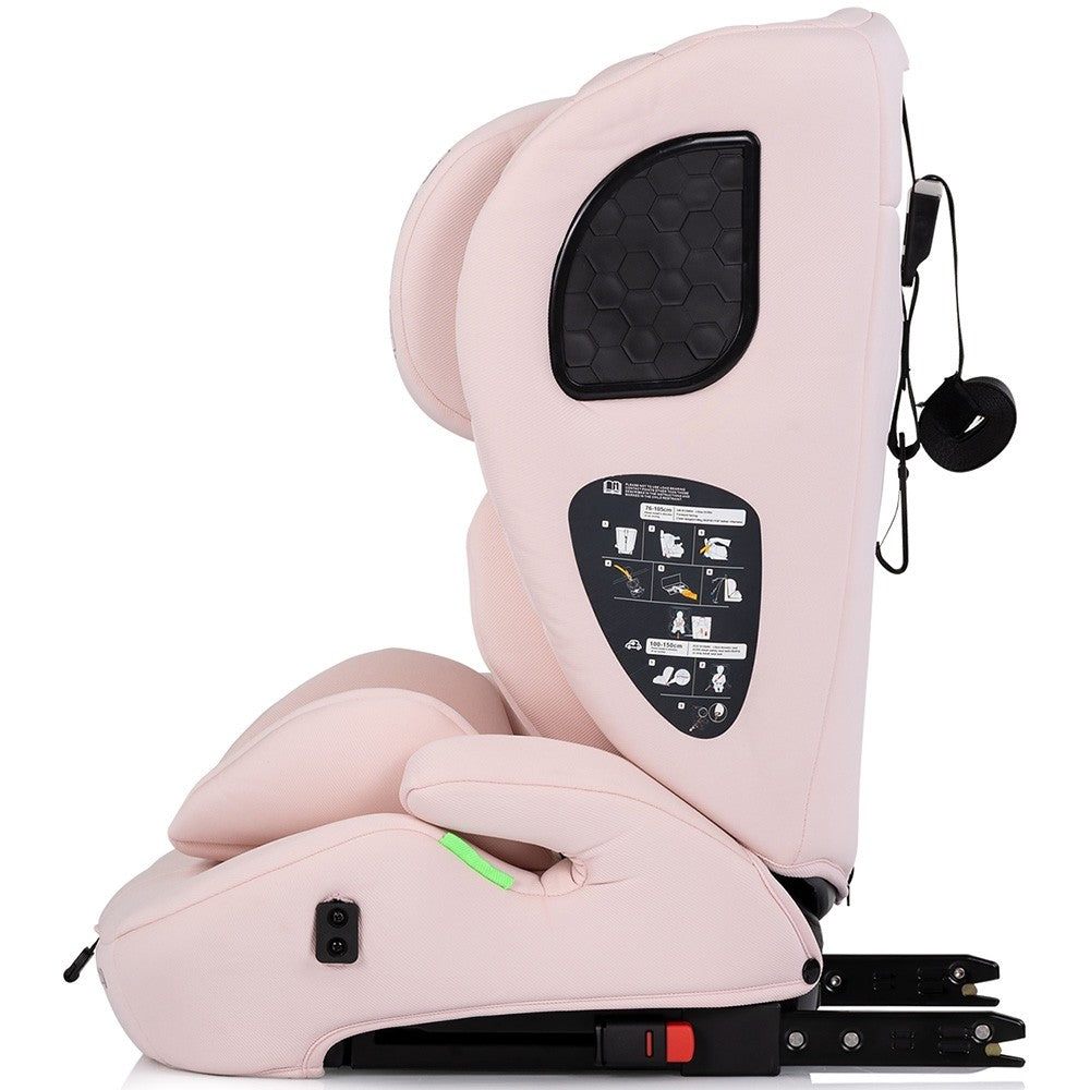Chipolino scaun auto Tycoon Iso I-Size 76-150 cm cu sistem Isofix Pink marshmallow