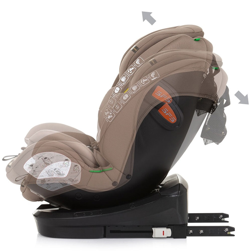 Chipolino scaun auto Volare I-Size 40-150 cm R129 Macadamia 