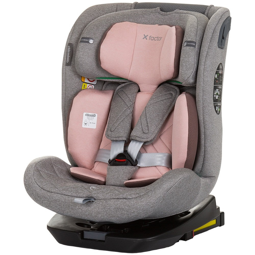 Chipolino scaun auto X Factor I-Size 40-150 cm R129 Flamingo 