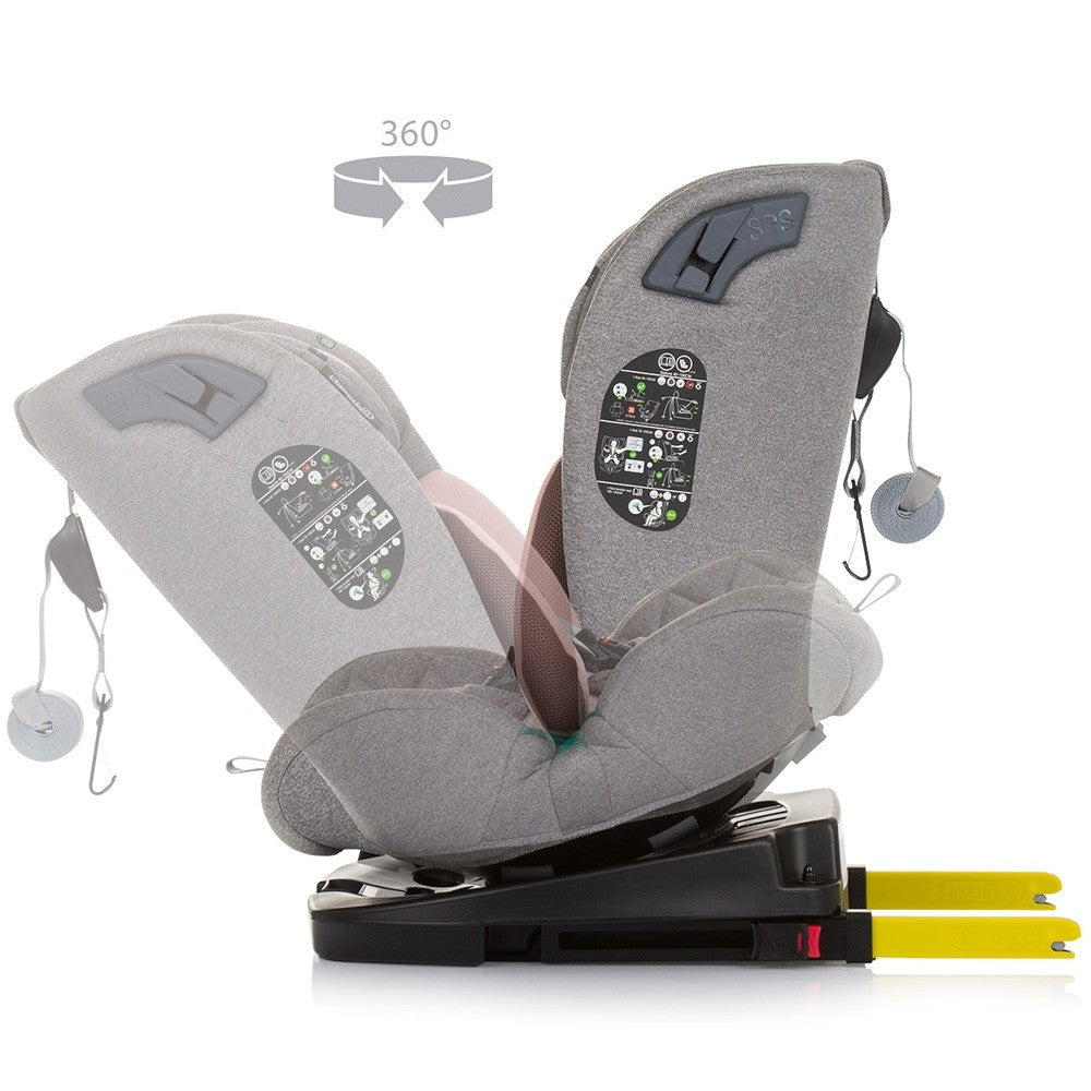 Chipolino scaun auto X Factor I-Size 40-150 cm R129 Flamingo 