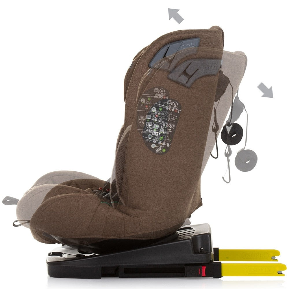 Chipolino scaun auto X Factor I-Size 40-150 cm R129 Macadamia 