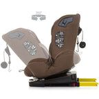Chipolino scaun auto X Factor I-Size 40-150 cm R129 Macadamia 