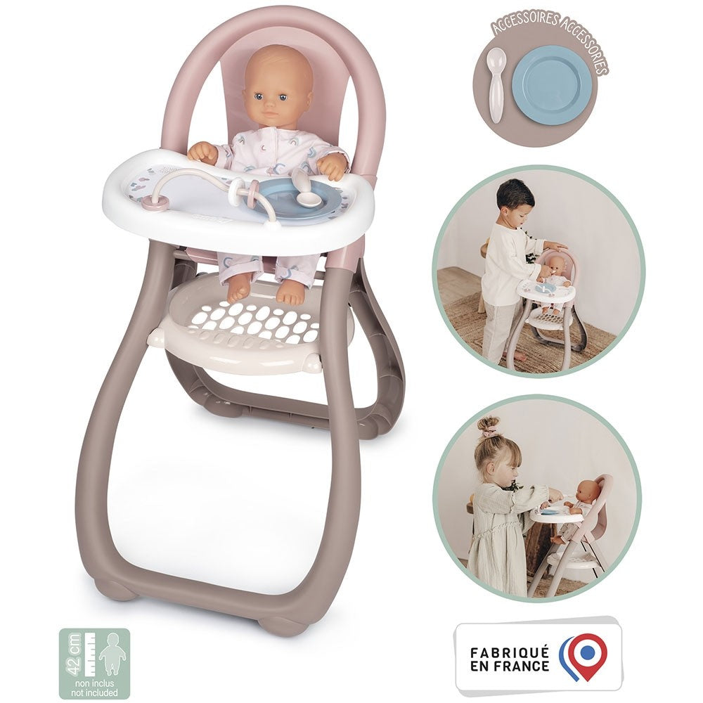 Smoby scaun de masa pentru papusi Baby Nurse 18m+ Maro