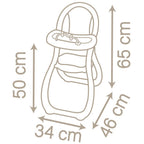 Smoby scaun de masa pentru papusi Baby Nurse 18m+ Maro