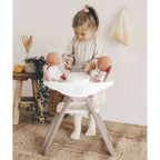 Smoby Scaun de masa pentru papusi Baby Nurse Twin 2in1 2 ani+ Maro