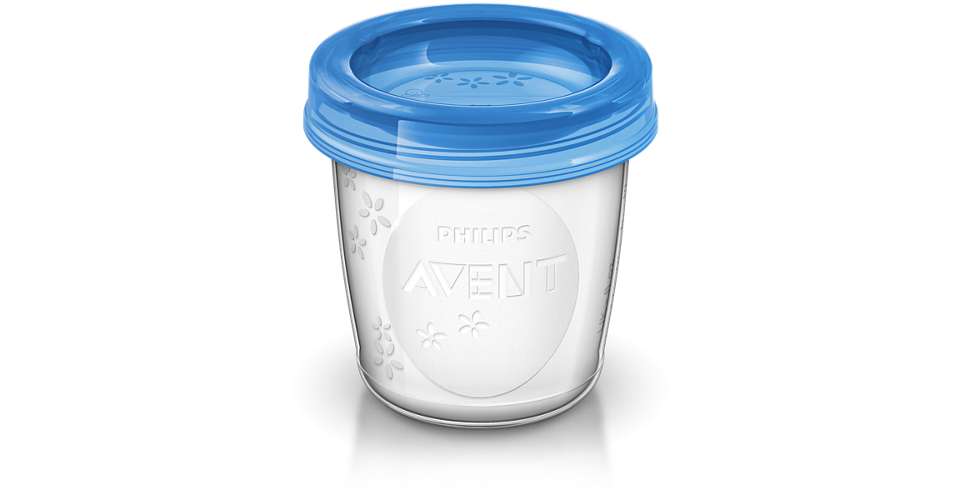 Philips Avent recipiente de stocare VIA cu capac 10 buc/set Imagine secundară a produsului