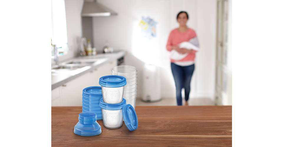Philips Avent recipiente de stocare VIA cu capac 10 buc/set