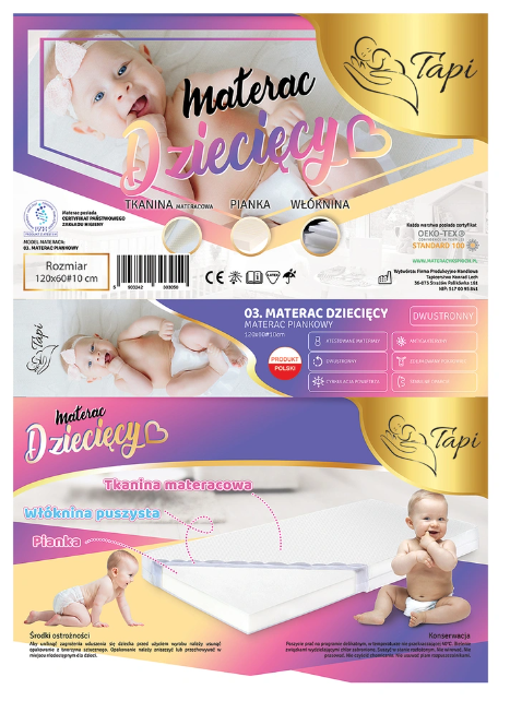 Senna saltea patut burete 140x70x10 cm
