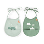 Done by Deer set 2 bavetici cu buzunar 3m+ Croco Green