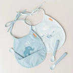 Done by Deer set 2 bavetici cu buzunar 3m+ Elphee Blue