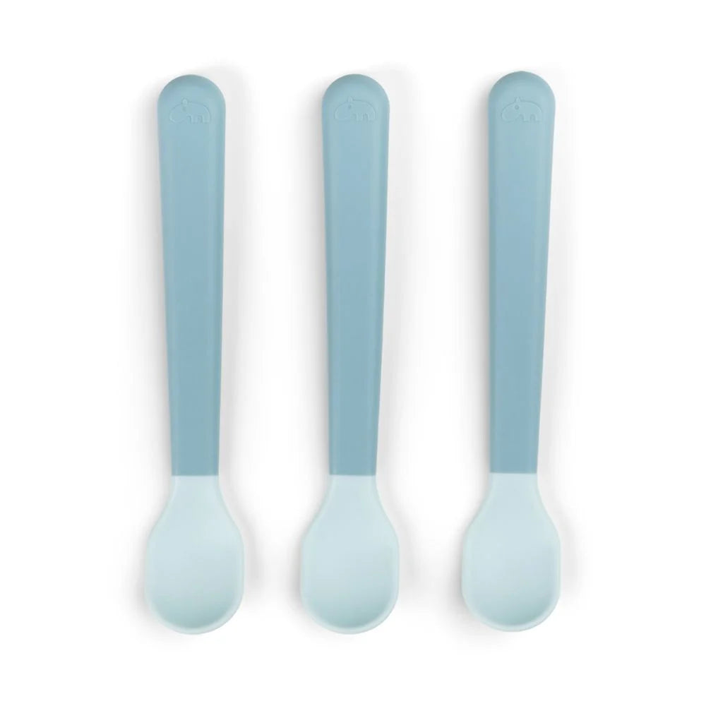 Done by Deer set 3 lingurite Foodie Easy-Grip 0m+ Blue Imagine principală a produsului
