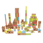 Trefl  Wooden jucarie din lemn set de constructii 2 ani+ O!Klocki Combo set