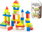 Trefl Wooden jucarie din lemn set de constructii 12m+ 50 piese