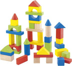 Trefl Wooden jucarie din lemn set de constructii 12m+ 50 piese