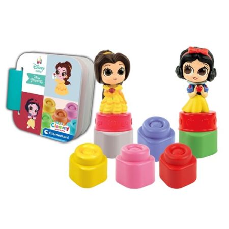 Clementoni Disney Soft Clemmy set cuburi de constructii moi 10-36 luni Alba Ca Zapada Si Belle