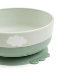 Done by Deer set pentru primele mese cu ventuza Foodie 0m+ Happy Clouds Green