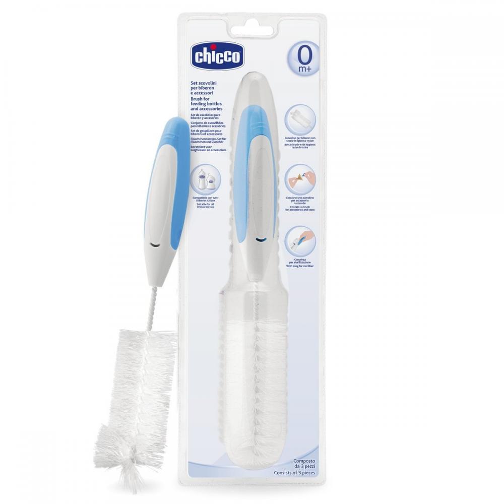 Chicco Set perii pentru biberoane si tetine 0m+ Imagine principală a produsului