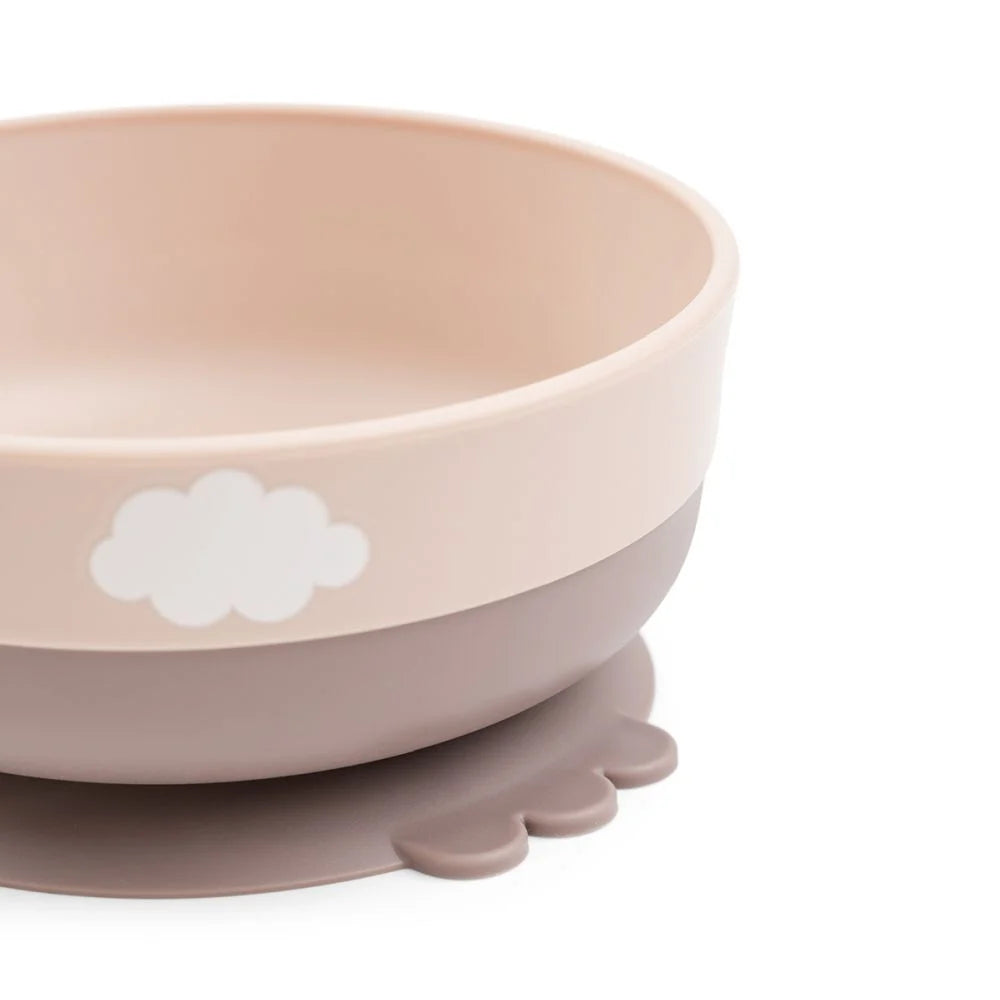 Done by Deer set pentru primele mese cu ventuza Foodie 0m+ Happy Clouds Powder