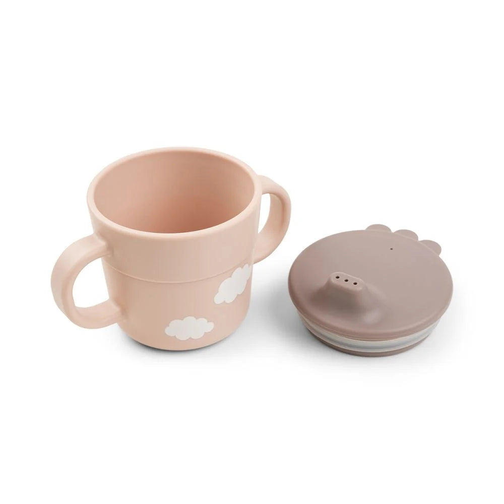 Done by Deer set pentru primele mese cu ventuza Foodie 0m+ Happy Clouds Powder