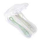 Beaba set 2 lingurite silicon 8m+ Sage Green