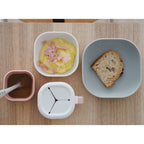 Beaba set 3 boluri din silicon 4m+ Velvet Grey