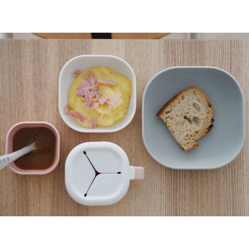 Beaba set 3 boluri din silicon 4m+ Velvet Grey