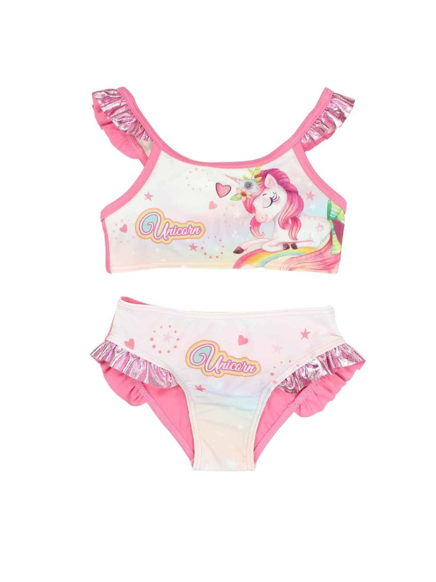 Setino costum de baie fete din 2 piese 3-8 ani, Unicorn Pink Imagine principală a produsului