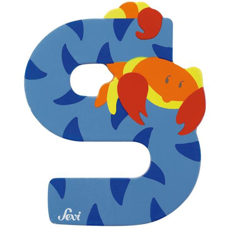 Sevi Litera din lemn cu animale  "S"