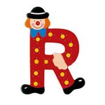Sevi Litera din lemn cu clovn "R"