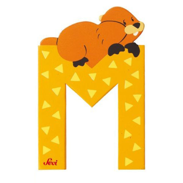 Sevi Litera din lemn cu animale  "M"