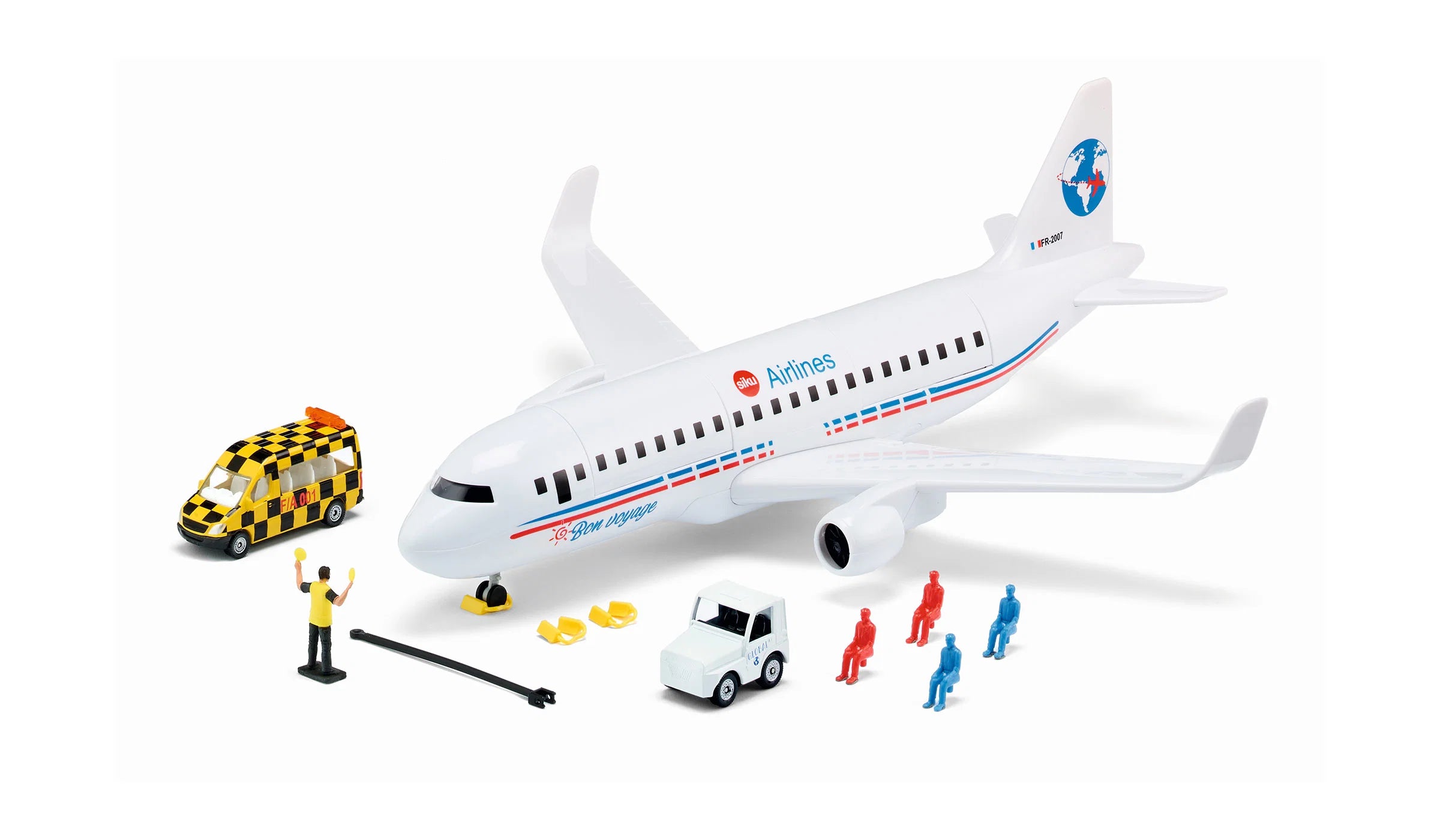 Siku avion comercial cu accesorii 3 ani+ Alb Franta