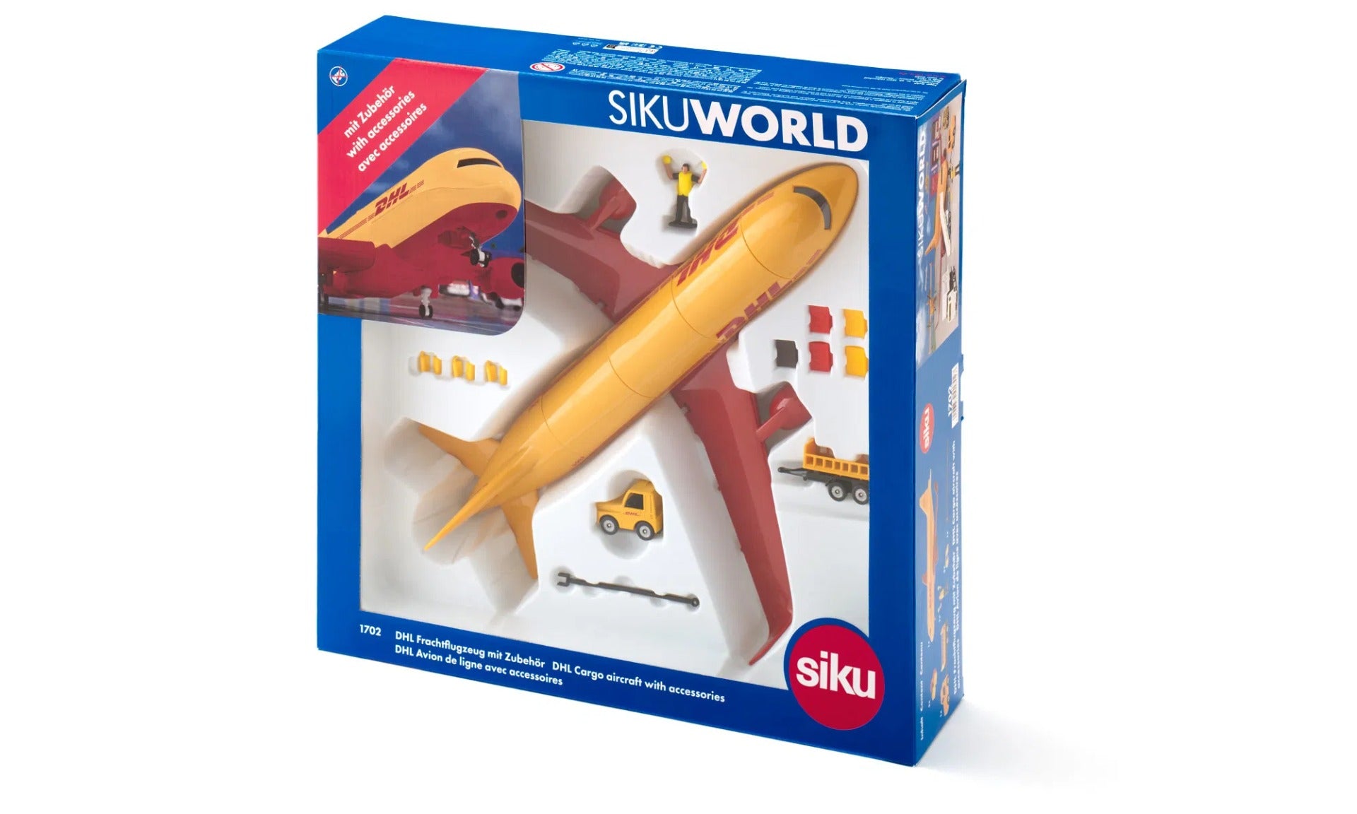 Siku jucarie masinuta 3 ani+ Avion DHL cargo aircraft with accessorie