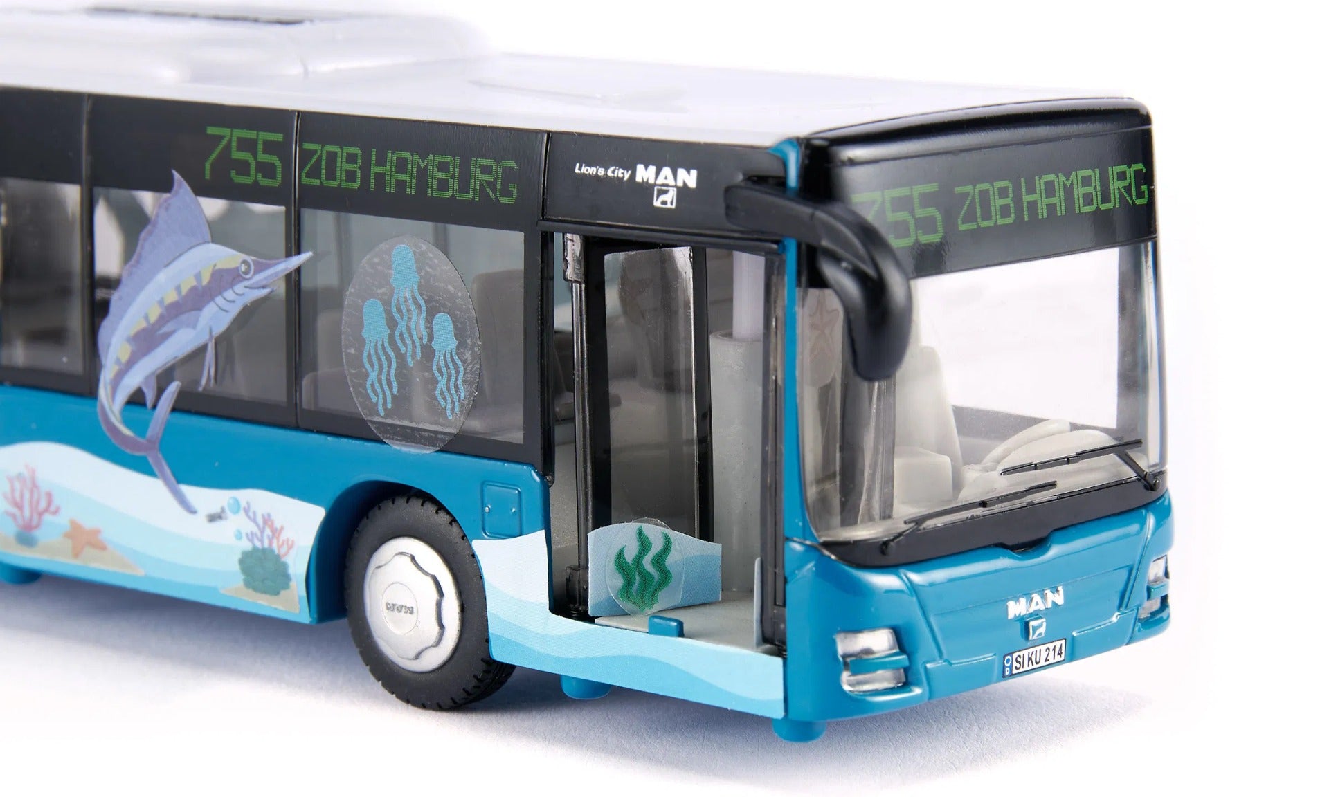 Siku jucarie autobuz MAN Lions City Articulated bus 3 ani+ Albastru