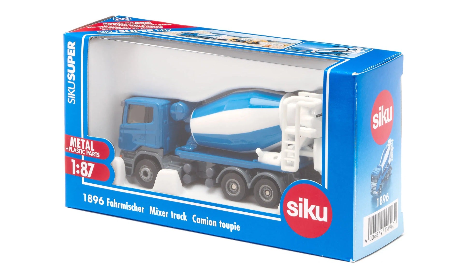 Siku jucarie betoniera Mixer Truck Scania 3 ani+ Albastru