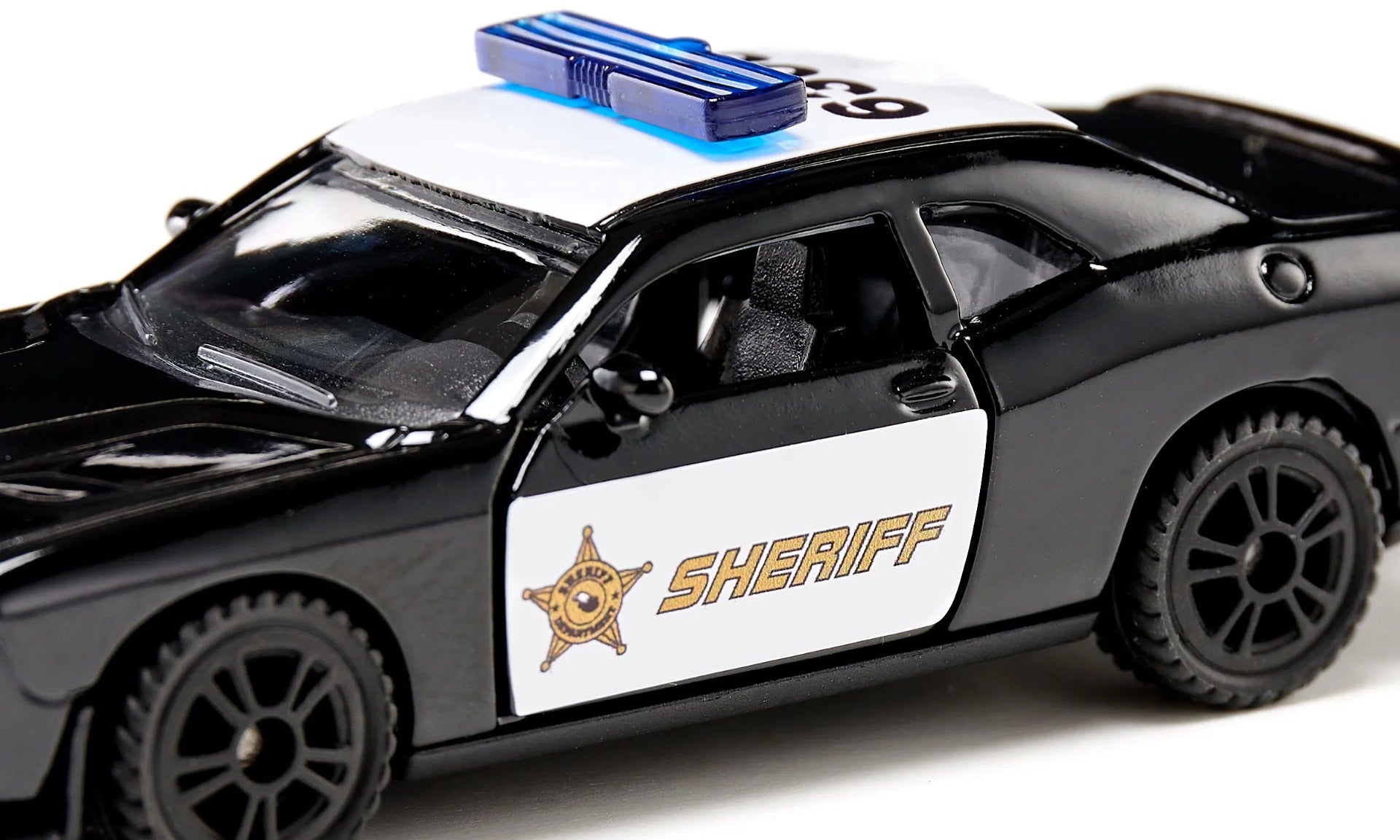 Siku jucarie masinuta Dodge Challenger SRT County Sheriff 3 ani+ 