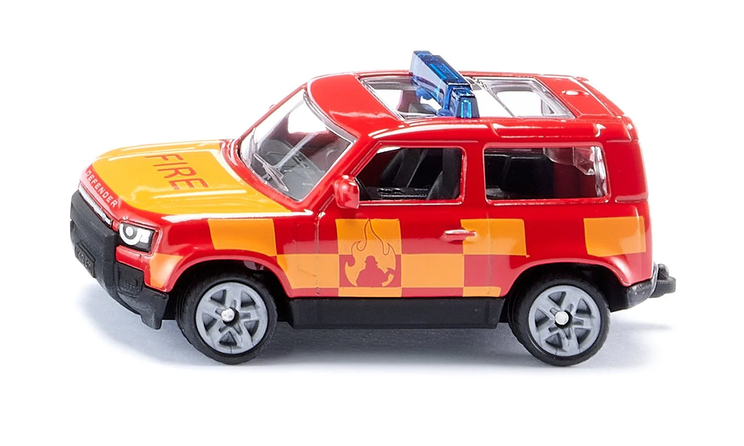 Siku jucarie masinuta Land Rover Defender Fire Brigade 3 ani+ 