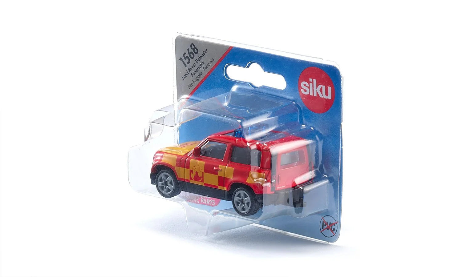 Siku jucarie masinuta Land Rover Defender Fire Brigade 3 ani+ 