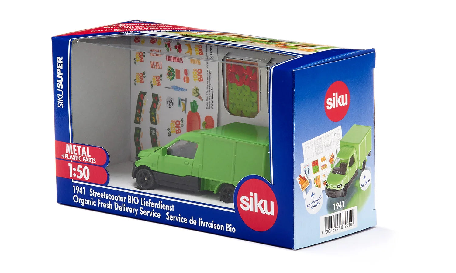 Siku jucarie masinuta Streetscooter Organic Fresh Delivery Service 3 ani+ 