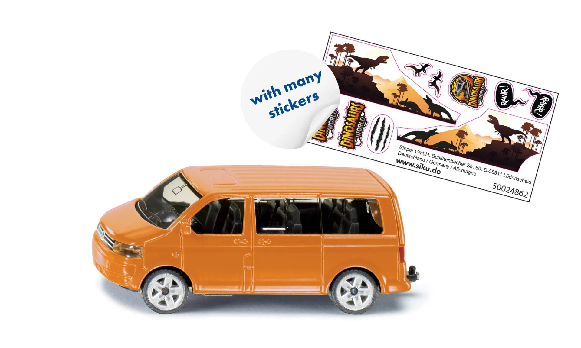 Siku jucarie masinuta VW Multivan 3 ani+ Portocaliu