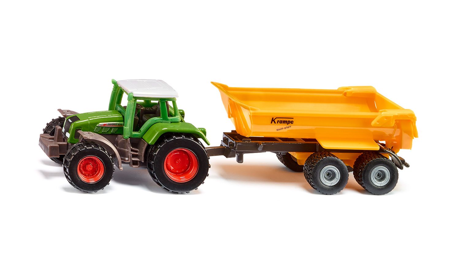 Siku jucarie set tractor Fendt with Krampe tipping trailer 3ani+