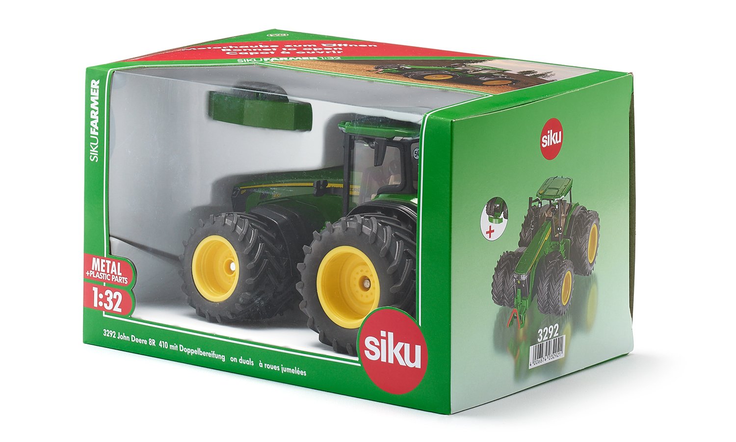 Siku masinuta tractor John Deere 8R 410 on duals 3 ani+