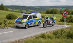 Siku masinuta VW T6 cu motocicleta BMW 3 ani+ Politie