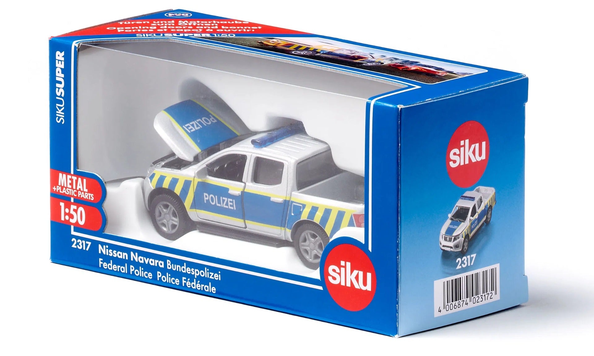 Siku jucarie masinuta 3 ani+ Nissan Navara Federal Police