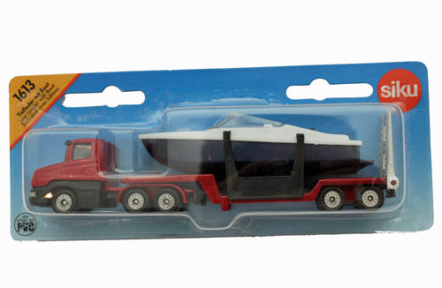 Siku Jucarie masinuta Low Loader with Boat 3ani+