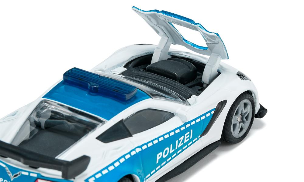 Siku jucarie masinuta Chevrolet Corvette ZR1 Polizei 3 ani+  03